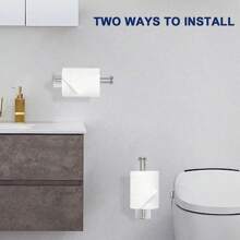 1pc Toilet Paper Holder Bathroom Tissue Storage Rack Stainless Steel Paper Towel Hanger