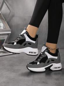 Women's Running Shoes, Comfortable Breathable Mesh Shock-Absorbing Multi-Purpose Inner Height Shoe