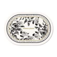 Miếng lót ly PU họa tiết hoa đen trắng kiểu Pháp, chống thấm nước, chống dầu, chịu nhiệt, miếng lót đĩa - Nhiều màu - Xem 20