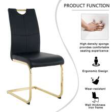 Sumdeal 63" Glass Dining Table With 4 Modern Chairs,Sumdeal 63" Glass Dining Table With 6 Modern Chairs, Golden/Silver - Bàn và 4 Ghế Chân Đen Vàng - Xem 6