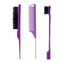 Bộ 3 lược chải lông mày và đuôi nhọn hai mặt cho mọi loại tóc - Hoàn hảo để tạo kiểu và chải chuốt phần rìa tóc và chải lông mày - Nhiều màu - Xem 15