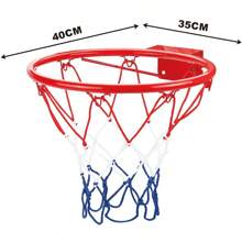 Lưới bóng rổ thay thế, 2024 Nâng cấp lưới bóng rổ chuyên nghiệp dày, chịu lực ngoài trời, chống roi mọi thời tiết, màu sắc không bao giờ phai - 8 vòng (đỏ trắng xanh) - Đỏ - Xem 3