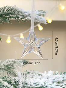 3pcs Christmas Snowflake Acrylic Hanging Ornaments - Transparent Acrylic Ice Cream Hanging Decorations For Festive Scene, Home, Corridors, Offices, Yard, And Party Decor - Perfect For Winter Wonderland And Holiday Season Ambiance, Acrylic Hanging Ornaments Home Decor Christmas Decorations Room Decor Christmas Decorations Home Christmas Gifts Christmas Decor - Multicolor - View 7
