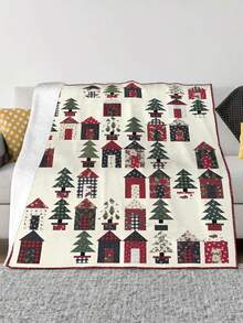 1 件卡通圣诞主题法兰绒毯子、居家房间装饰、野餐、旅行、蓬松毯子、秋季毯子、送给家人和朋友的圣诞礼物 - 彩色 - 查看 5