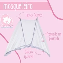 MeF Mae e Filho Baby Crib Reducer Nest Kit + Breastfeeding Pillow + Removable Portable Mosquito Net - 泰德海洋熊 - 查看 6