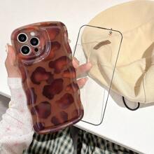 1 件 3D 波浪气垫 + 人造珍珠手链 TPU 手机壳适用于 iPhone 15 Pro Max/13 - 彩色 - 查看 2