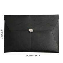 Faux Leather Document Bag, Business Information Bag, A4 Folder, School And Office Supplies, Storage Bag Back To School, School Supplies