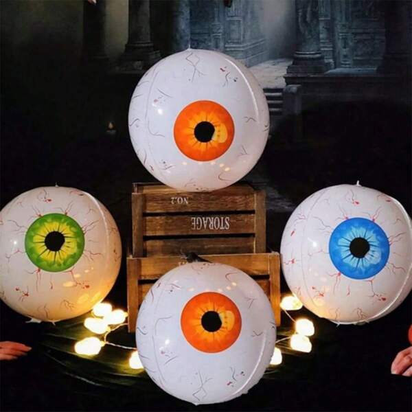 Halloween Inflatable Eyeball Decoration, Terrifying 4D Inflatable Eyeball, Halloween-Themed Eyeball Outdoor Party Decoration, Halloween Decor, Essential Holiday Item Fall Autumn,Christmas