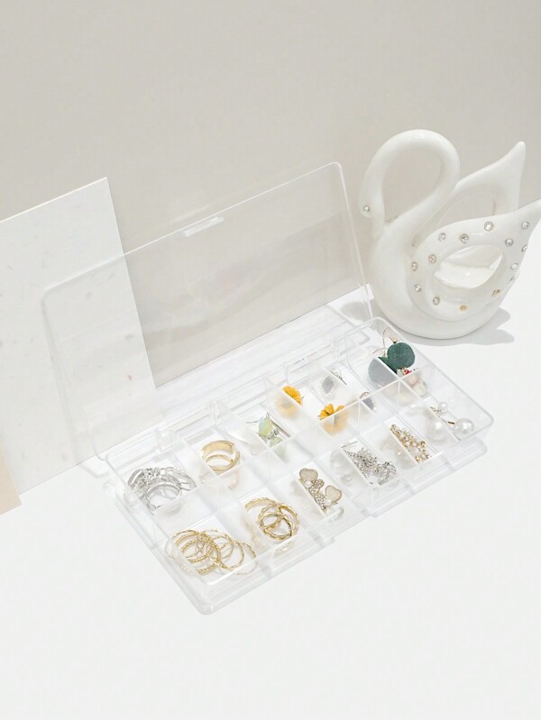 12-Slot Jewelry Box, Multi-Compartment Accessory Storage Box, Multifunctional Box For Nails/Rings/Earrings