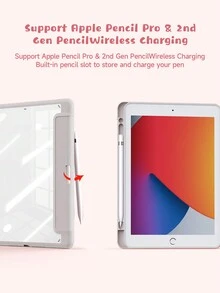 1 件简约高级翡翠绿平板电脑保护套，亚克力透明水晶后盖保护套，兼容 iPad 10.2 英寸 iPad Pro 11 2021/2020/10th Gen/Mini 6，兼容三星/iPad 5th Gen (9.7 英寸)、iPad Air 5th Gen 2022，带笔槽，防摔，便携式平板电脑支架 - 彩色 - 查看 6