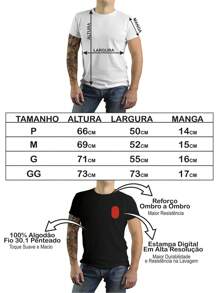 Opaleiro Men's T-Shirt Short Sleeve 100% Cotton Round Neck Various Colors Ready For Delivery - 白色 - 查看 5