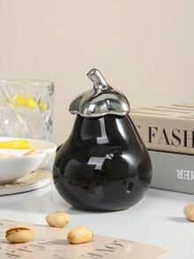 1 Stück Keramik Zahnstocher Halter, kreatives birnenförmiges Design, geeignet für Zuhause, Restaurant, Hotel Nutzung, praktischer dekorativer Organizer