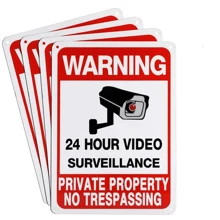Warnschild - Überwachungskamera Schild, reflektierendes Sicherheitsschild, Betreten verboten Schild, CCTV Überwachungsschild, Outdoor Heim-Sicherheitskamera Schild