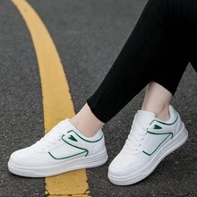 Nuevos tenis blancos casuales cómodos y ligeros para mujer, versátiles y de moda - Blanco - Ver 4