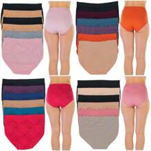 Women's Multi-Pack Of Randomly Selected Seamless Stretch High Rise Waist Briefs
