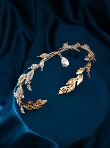 1pc Fashion Women's Eyebrow Chain, Bridal Wedding Crown Party Accessory. Sparkling Material, Delicate Design, Mysteriously Alluring. Essential Fairy Queen Hair Ornament. Steal The Spotlight For Party Photos, Showcase Unique Charm. Available In Multiple Gemstone Colors Halloween