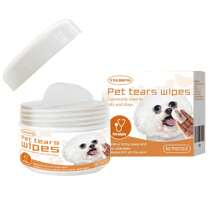 60片狗狗和貓咪專用濕巾，可撕去淚痕，擦拭眼屎，去除眼屎和污漬，不刺激眼睛的清潔墊