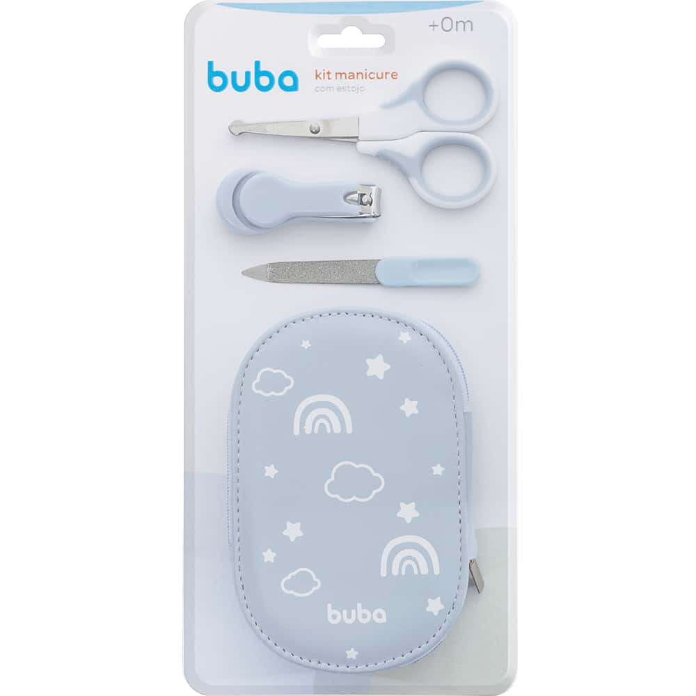 Manicure Kit With Buba Case, Scissors, Nail Clippers And File - Blue - View 1