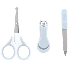 Manicure Kit With Buba Case, Scissors, Nail Clippers And File - Blue - View 4