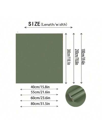 1roll Matte Groen Peel Stick Wallpaper Thickened Self Adhesive Sage Contact Paper Waterproof Removable Vinyl Textured Shelf Liner Cabinet Bedroom,Renovation Stickers Wand Panels,Wall Paper, Wallpapers, ation Items Refresh Your Home,Rama Birthday Graduation view 2
