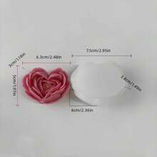 1 Khuôn silicon hình trái tim hoa hồng - trắng - Xem 5