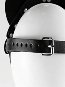 Mặt nạ nửa mắt cosplay mặt mèo mặt nạ da mặt nạ phim hoạt hình phụ nữ da vui nhộn mặt nạ hóa trang nhập vai tiệc halloween, tai mèo - màu đen - Xem 5