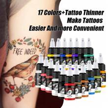 DQFART UINK 18 Colors Tattoo Ink Set 20ML/0.65OZ Large Bottle Tattoo Cartridge Ink Tattoo Ink Combination Pack Suitable For Various Tattoo Styles And Patterns - 18色套裝 - 查看 2