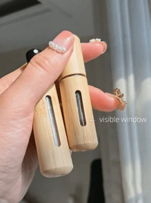 2 件/1 件 5ML/8ML 香水可再填充瓶、豪华便携式迷你香水雾化器套装、可再填充香水雾化器瓶、香水旅行喷雾瓶分配器、迷你便携式空液体容器、旅行尺寸、口袋友好型、5ml 和 8ml 容量、优质竹壳、香水分配空瓶、旅行必需品、海滩旅行收纳袋、暑假返校学校用品假日露营假日必需品配件女士香水男士香水