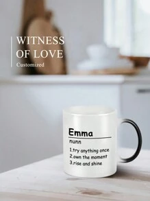 1 Personalized Magic Coffee Mug, Personalized Color Changing Mug, Customized Name, Photo, Blessing, Etc., Birthday Gift, Personalized Gift, Christmas Gift, Wedding Gift, Office Gift For Daughter, Couple, Family, Girlfriend,Multi-Functional,Durable,Ornamental,Reusable,Exquisite,Stylish,High-Quality,Colorful,Modern,Custom,Personalized,Unique