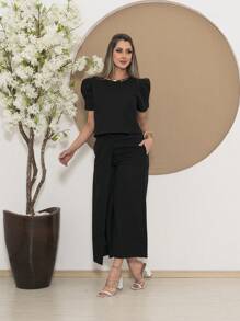 Women's Linen Set - 查看 2