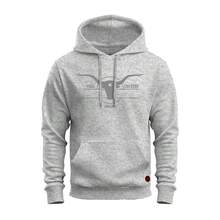 Unisex Printed Cotton Kangaroo Original Country Sweatshirt - Xám - Xem 1