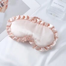 仿丝花边睡眠面罩荷叶边装饰户外旅行午睡眼罩轻便眼罩，多种颜色现货，学校，返校，旅行，旅行必需品，家居必需品，眼罩，睡眠面罩