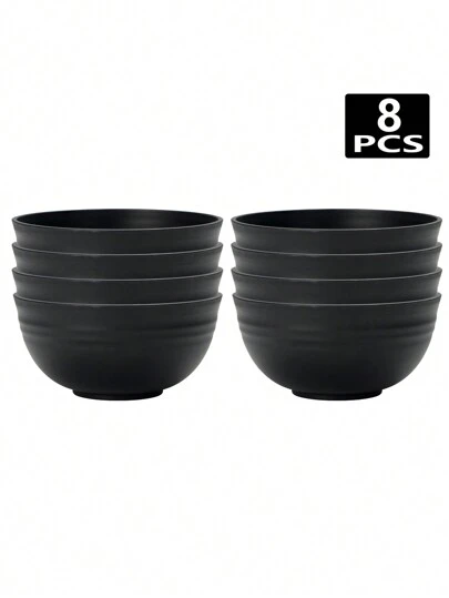 2/4/6/8pcs PP Plastic Cereal Bowls For Soup, Oatmeal, Pasta, And Salad, Suitable For Home Kitchen And Camping Picnic,Kitchen,Christmas Gift,School Supplies