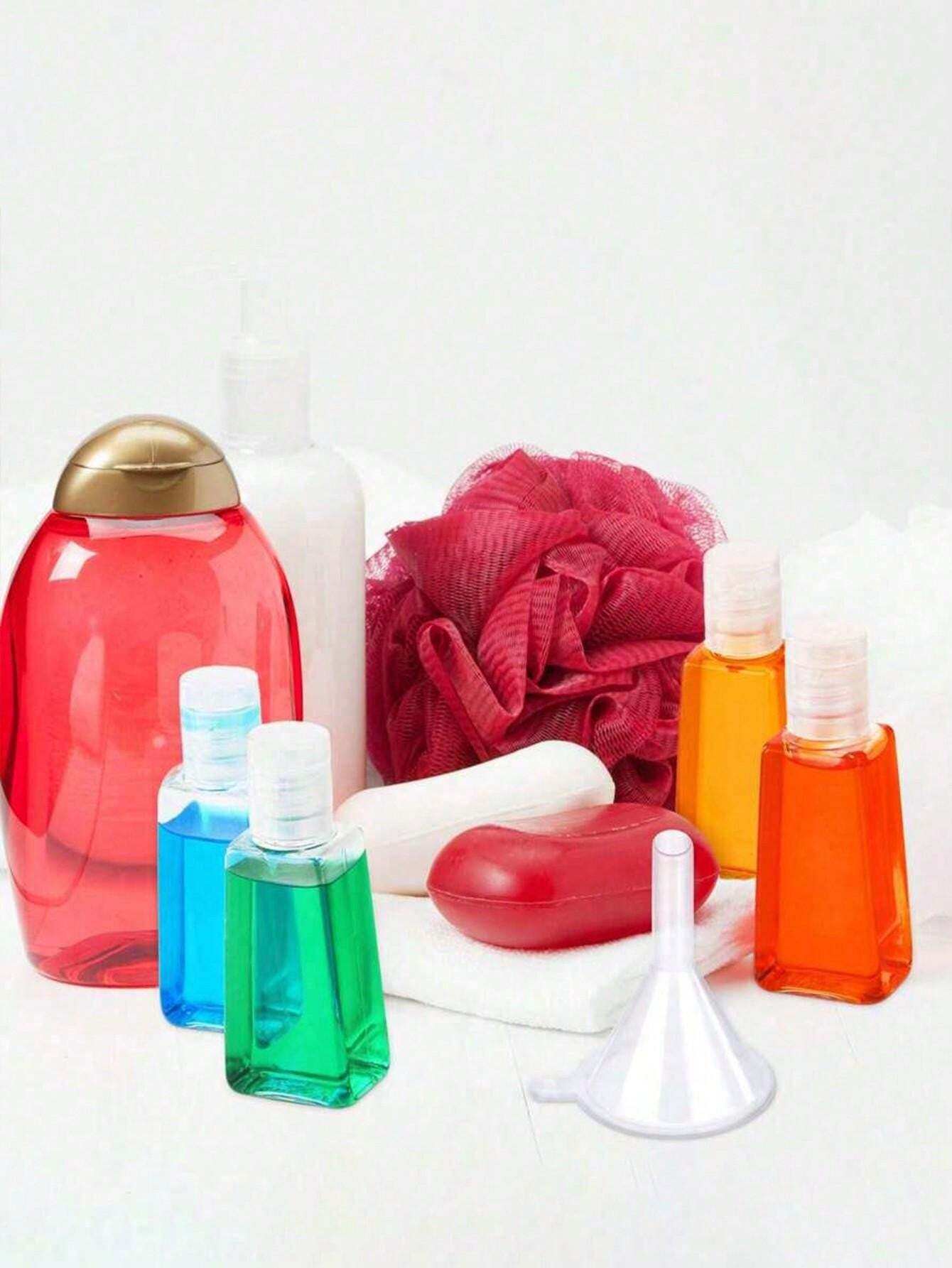 6pcs 10ml/20ml/30ml Squeezable Flip Cap Travel Bottles, Semi