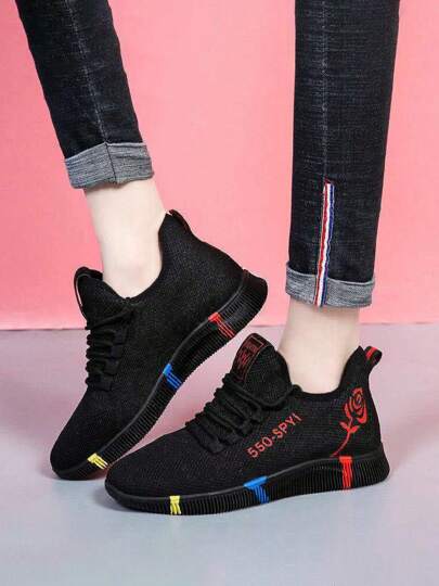Mujer Zapatos para correr slip con estampado Tenis Para Dama Deportivos Moda Casuales