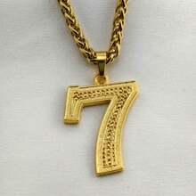 Chain Necklace Chain Cord Frieze Ancient Coin Large 18K Gold Pendant Jesus Owner Of The Place Does Not Darken - Yellow - View 3