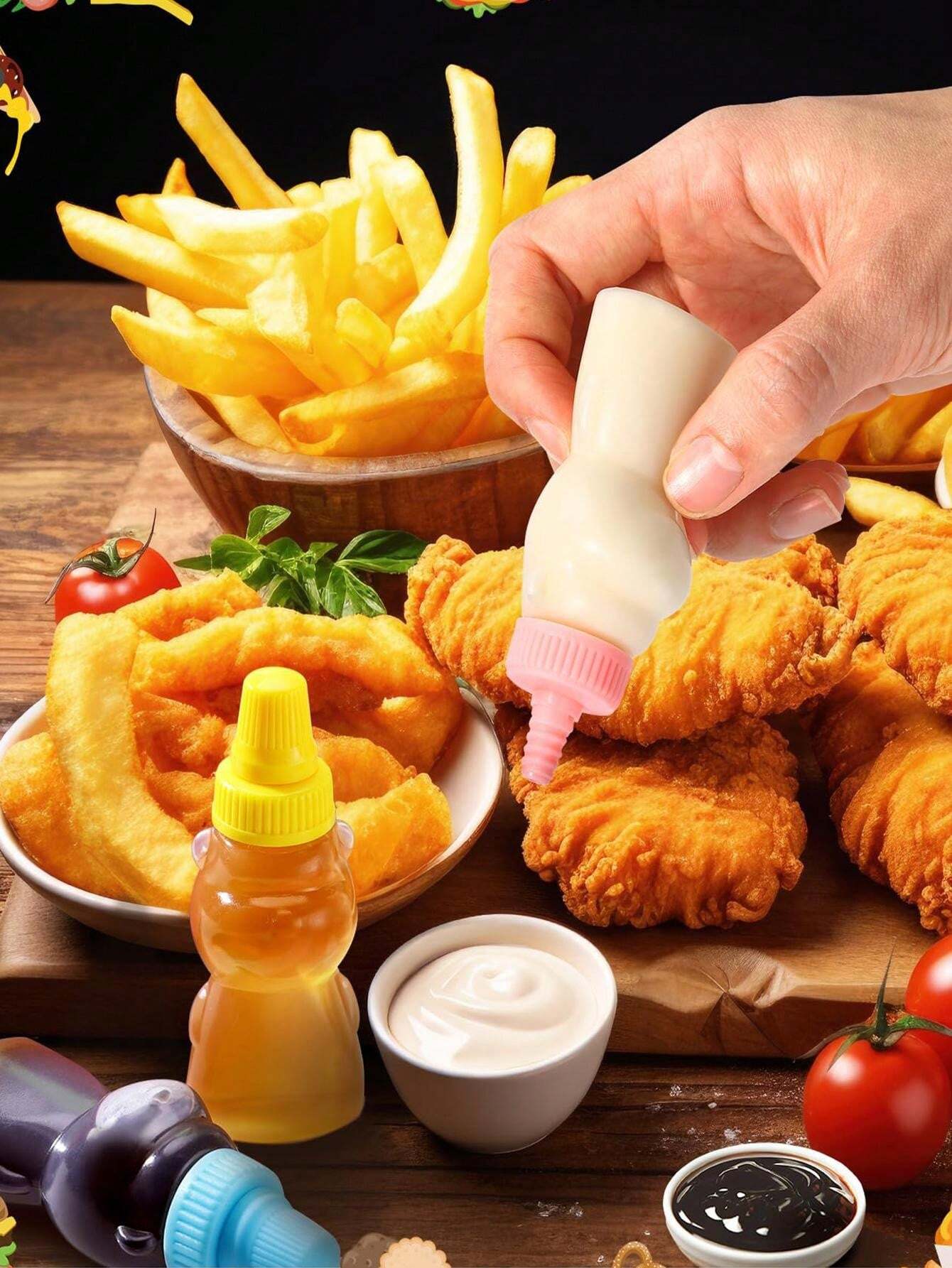 1pc Mini Ketchup Bottle, Plastic Salad Honey Mustard Sauce Seasoning