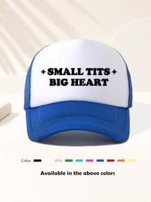 Mũ lưỡi trai unisex in chữ, có thể điều chỉnh, thích hợp cho mùa xuân/thu, du lịch, bãi biển, thể thao, phong cách Y2K, mũ bố, mũ lưới kiểu trucker, cũng là món quà tuyệt vời cho Halloween, Giáng sinh và các ngày lễ khác. - Nhiều màu - Xem 8