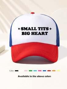 Mũ lưỡi trai unisex in chữ, có thể điều chỉnh, thích hợp cho mùa xuân/thu, du lịch, bãi biển, thể thao, phong cách Y2K, mũ bố, mũ lưới kiểu trucker, cũng là món quà tuyệt vời cho Halloween, Giáng sinh và các ngày lễ khác. - Nhiều màu - Xem 4