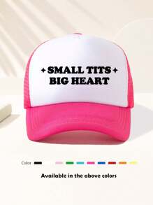 Mũ lưỡi trai unisex in chữ, có thể điều chỉnh, thích hợp cho mùa xuân/thu, du lịch, bãi biển, thể thao, phong cách Y2K, mũ bố, mũ lưới kiểu trucker, cũng là món quà tuyệt vời cho Halloween, Giáng sinh và các ngày lễ khác. - Nhiều màu - Xem 2