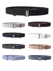 No Show Invisible Elastic Belt For Women, Stretchable Belt With Metal Buckle Invisible, Paired With Jeans Halloween Summer, School Fall, Autumn, Halloween