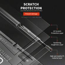 Dockable Clear Case For Switch, FANPL Protective Case Cover For Switch And Joy Con Controller- Crystal Clear - 透明的 - 查看 8