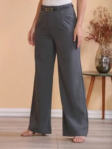 Women Pants - 深灰色 - 查看 4