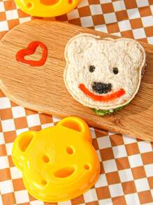 1 件/4 件三明治模具面包模具三明治机模具饭团模具 4 件便当寿司模具套装 - 黃色 - 查看 9