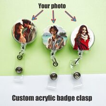 1 pieza Llavero con retrato personalizable de gato/perro en acrílico, impreso de alta definición, accesorio multiestacional y para ocasiones, regalo