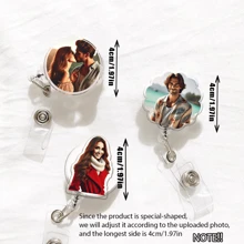 1 pieza Llavero con retrato personalizable de gato/perro en acrílico, impreso de alta definición, accesorio multiestacional y para ocasiones, regalo