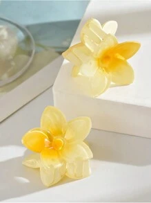 Bộ 6 kẹp tóc hình hoa, kẹp tóc nhiều màu dễ thương, phụ kiện tóc phong cách kỳ nghỉ bãi biển, kẹp tóc màu ombre, kẹp tóc hình hoa - Nhiều màu - Xem 6