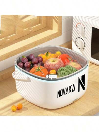 KYE Lavavajillas ultrasonidos escurridor cesta, frutas y verduras para el hogar lavadora eléctrica multifuncional, de gran capacidad portátil mango doble lavabo