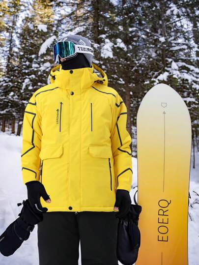 2 pezzi/set Completo sportivo e casual da uomo in stile da ragazzo, giacca e pantaloni da sci, modello HX390-1