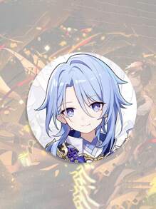 Metal Laser Cut Anime Game Badges, Pins & Brooches For Raiden Shoggun, Hu Tao, Klee And Other Cute Characters